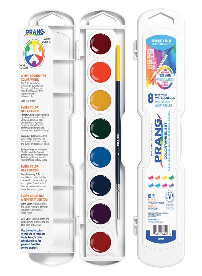 برانج مجموعة ألوان مائية برانج كولور ويل، 8 ألوان، عبوة واحدة X00820 - Image 1